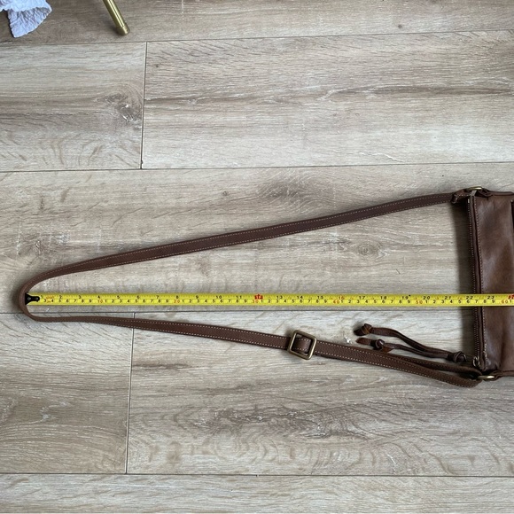 Vintage Roots genuine leather crossbody bag messenger style tribal bag - Picture 12 of 14